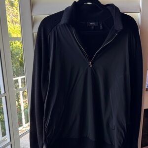 Theory Men's Black Zip-Up Sweater